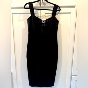 Theory Women”s Sweetheart Neckline Black Sheath Midi Dress. Size 8. EUC!